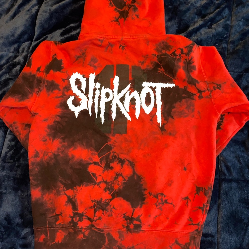 Black and Red Tie Dye Slipknot Hoodie
